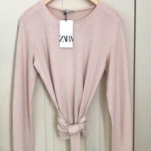 ZARA cream long sleeve sweater